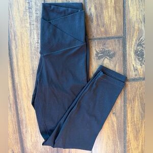 Aerie Black Leggings With Crossover Waistband